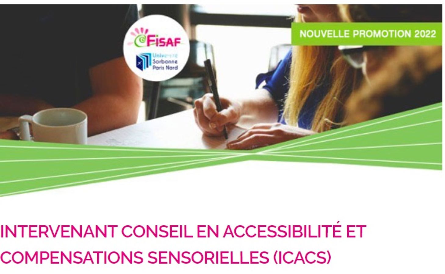  Webinaire de présentation de la licence universitaire Paris XIII/FISAF  Intervenant Conseil en Accessibilité et Compensation mention Sciences de l’Education Université