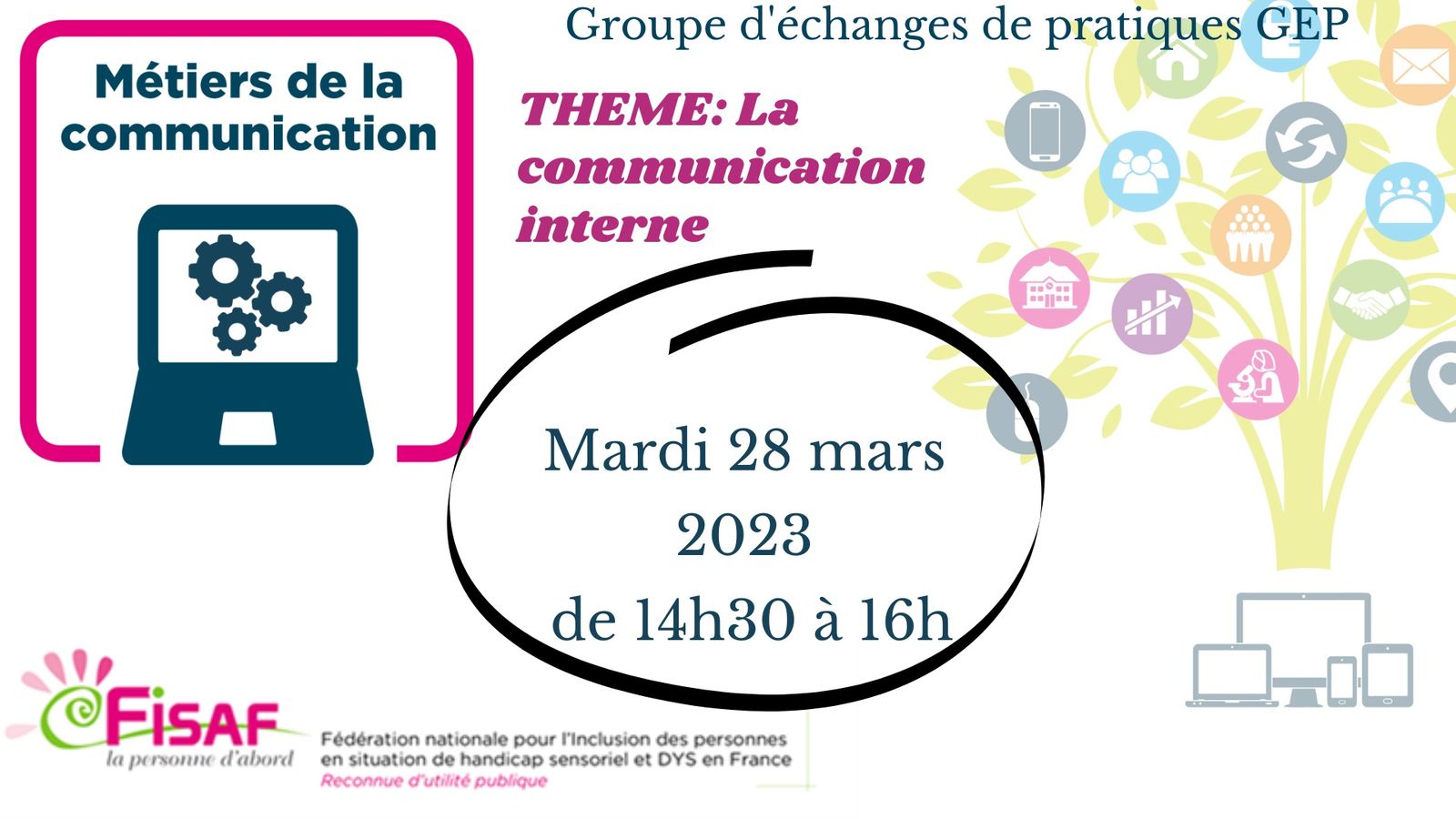 Groupe d'échange de pratiques : Métiers de la communication