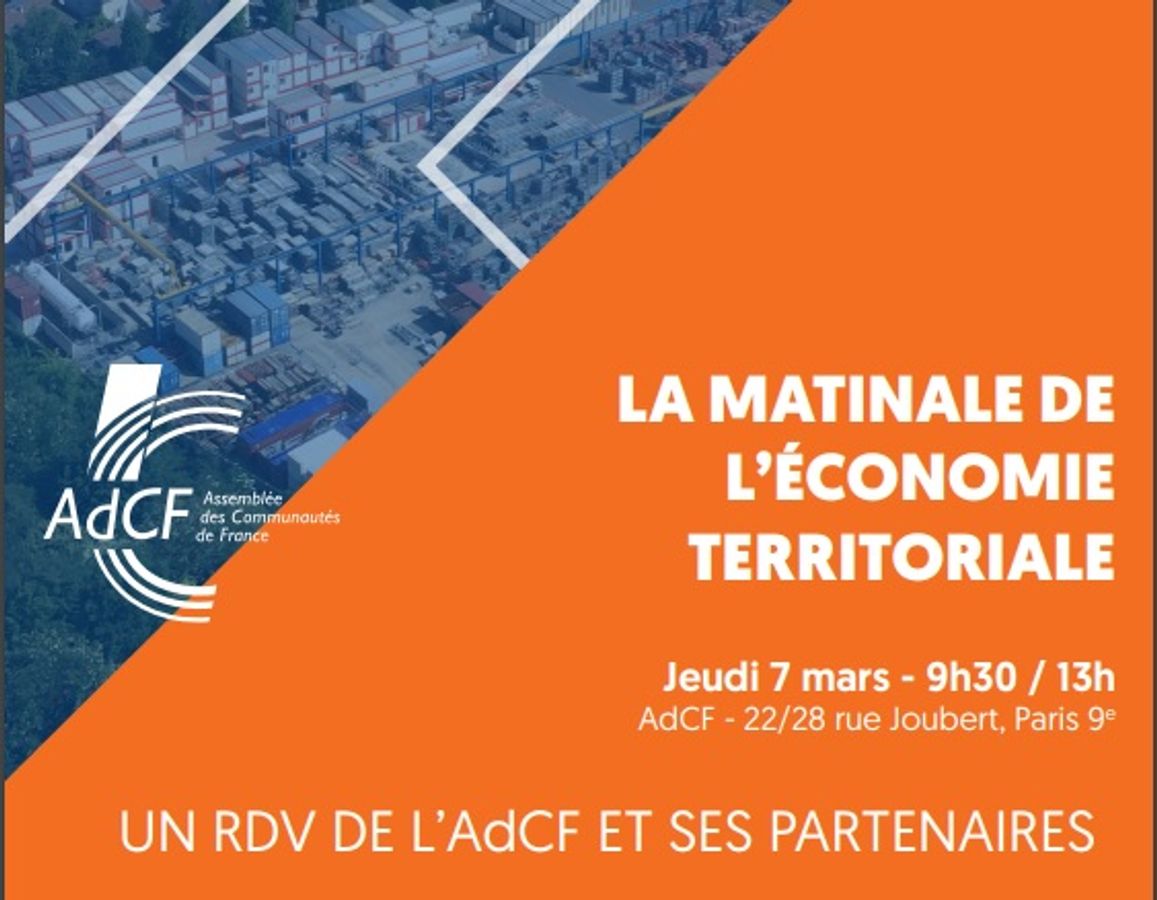 [Dev Eco] L'AdCF lance sa matinale de l'économie territoriale